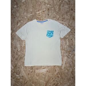 Fernando Pena Platinum Yellow Pocket Crewneck T-shirt Sz M